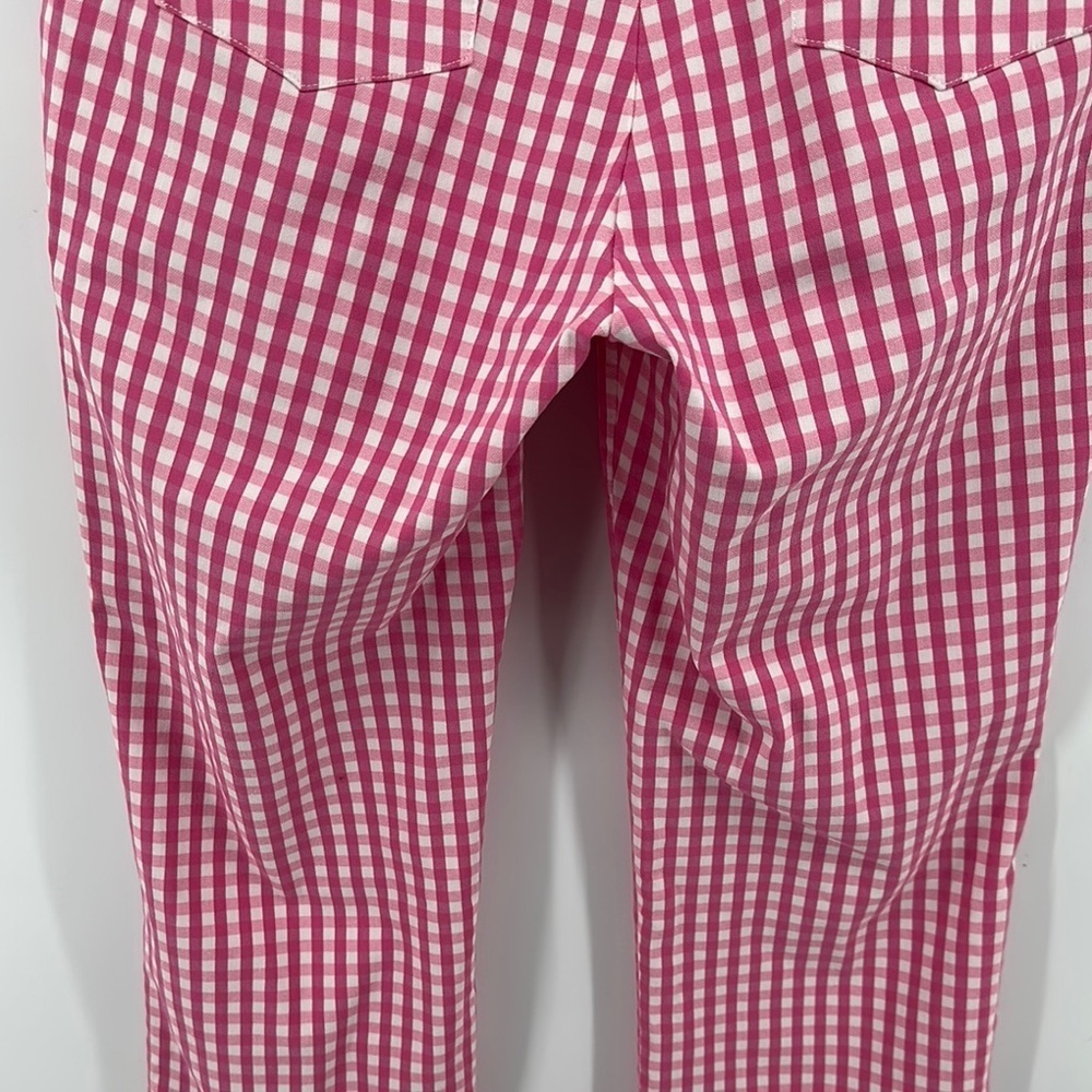 J. McLaughlin Preppy Barbiecore 50s Pin-Up Retro Pink&White Leggings Sz6 - Picture 8 of 12